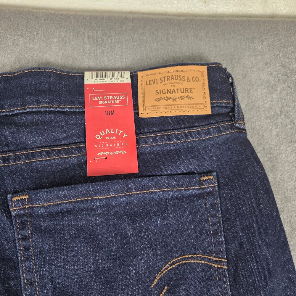 Levi Strauss Signature Mid Rise Skinny Jeans Womens 18M Dark Blue NWT 84540-0121 - Picture 10 of 14